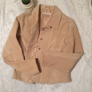 AMI Suede Cream Jacket Medium Lined
